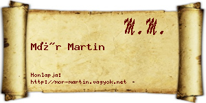 Mór Martin névjegykártya