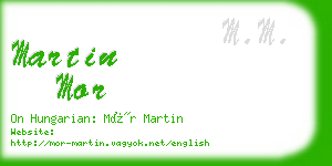 martin mor business card